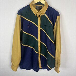 Vintage Paddle River Colorblock Western Shirt Mens L 90s Rodeo‎